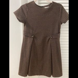 Zara Tweed dress, blue and brown pattern